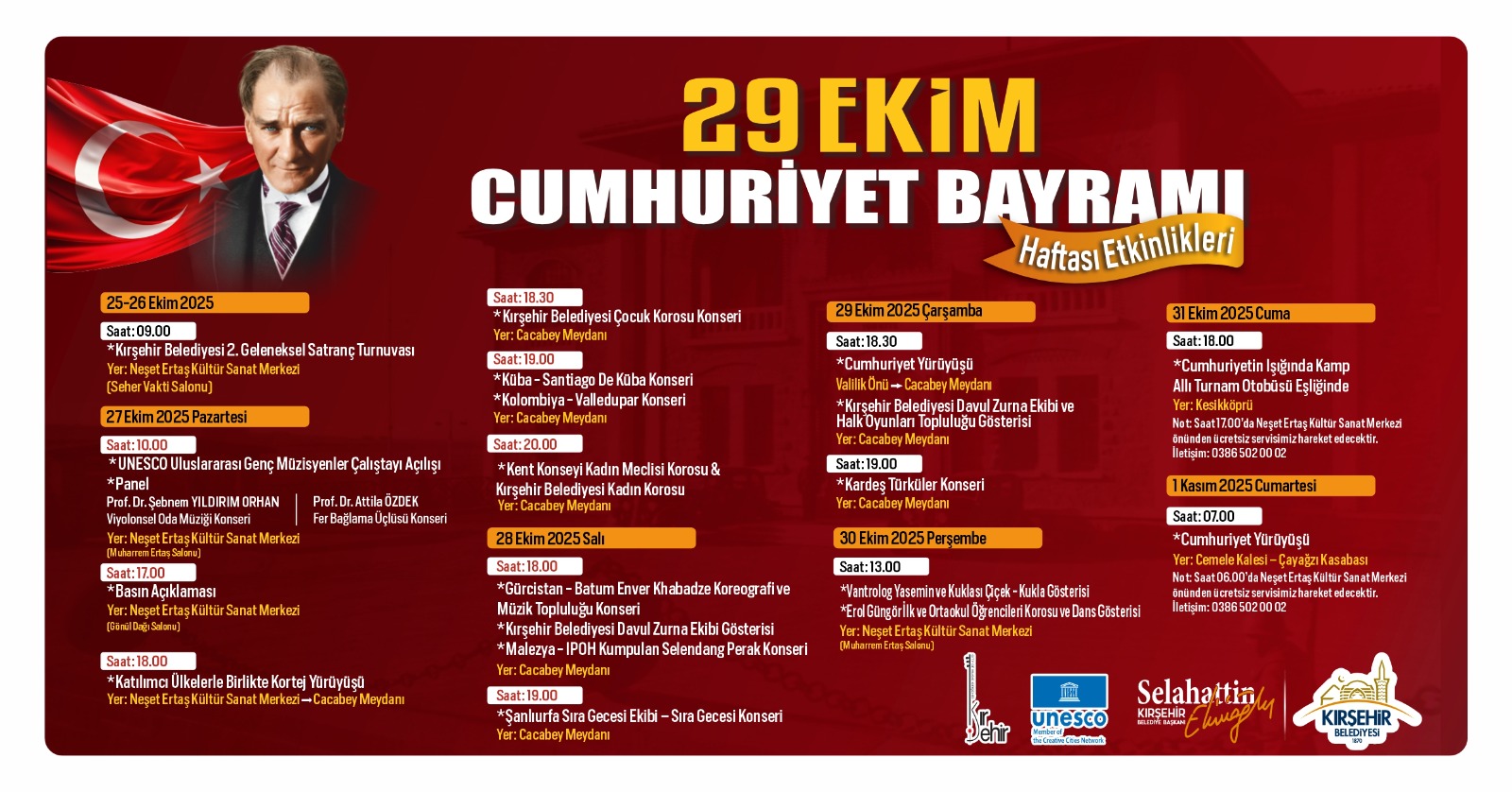 29 EKİM CUMHURİYET BAYRAMI ETKİNLİKLERİ