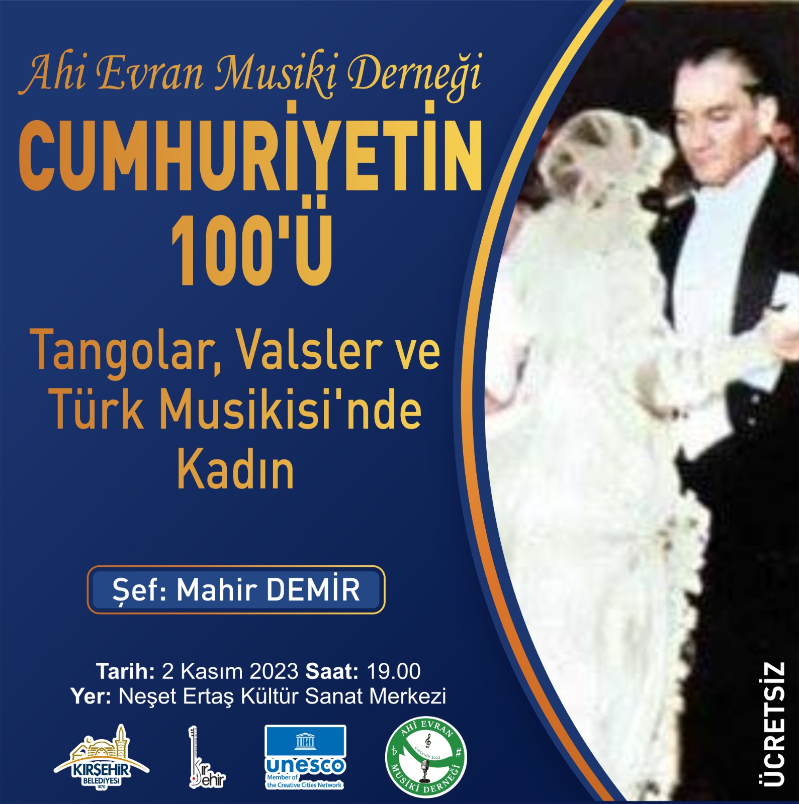 AHİ EVRAN MUSİKİ DERNEĞİ "CUMHURİYET'İN 100'Ü" KONSERİ
