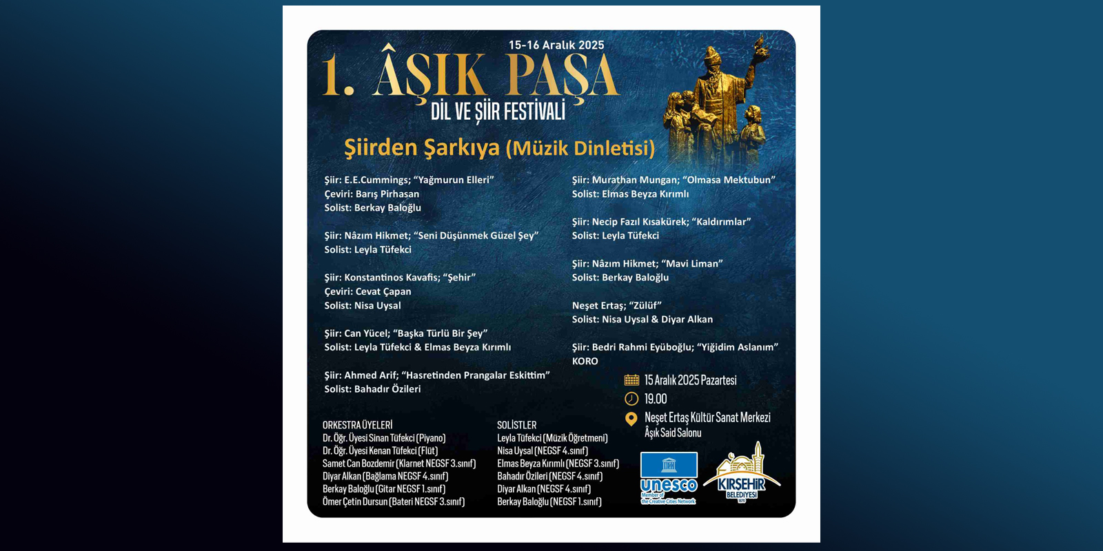 1. AŞIKPAŞA DİL VE ŞİİR FESTİVALİ