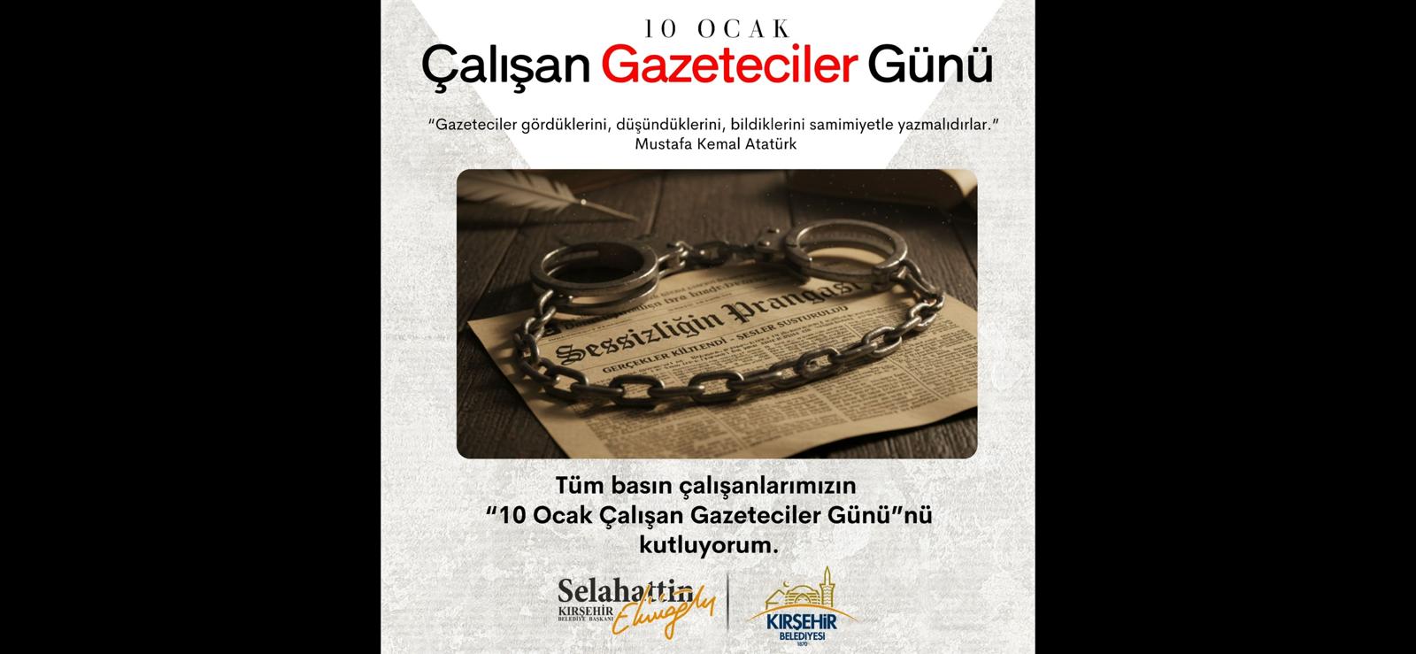 BAŞKANIMIZ EKİCİOĞLU, “10 OCAK ÇALIŞAN GAZETECİLER GÜNÜ” MESAJI YAYINLADI