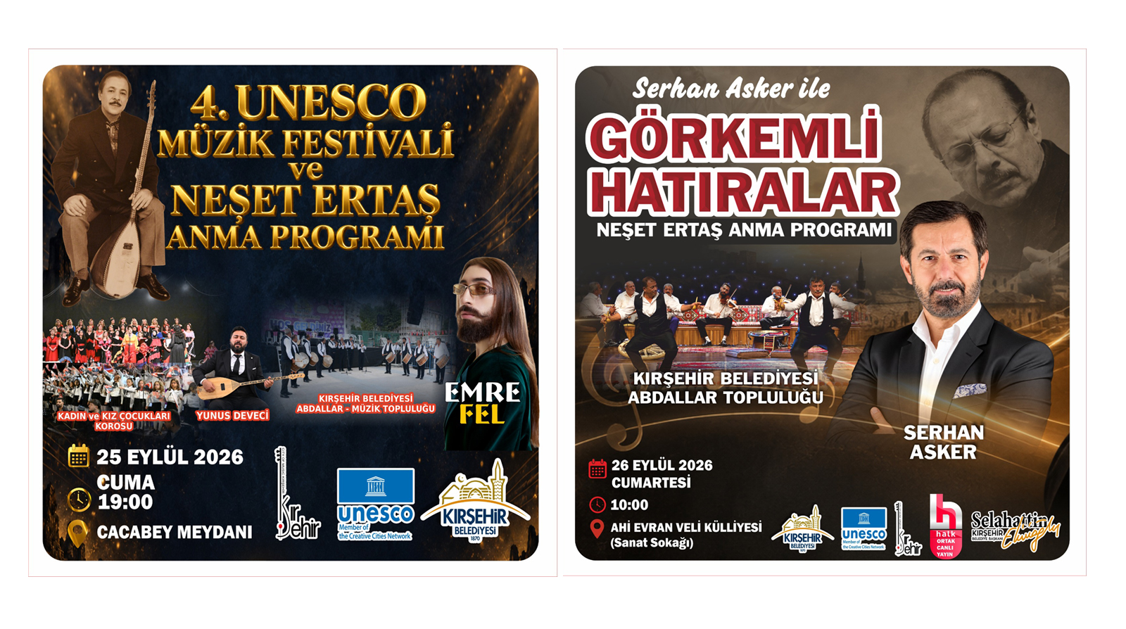 NEŞET ERTAŞ ANMA PROGRAMLARI 25 VE 26 EYLÜL’DE