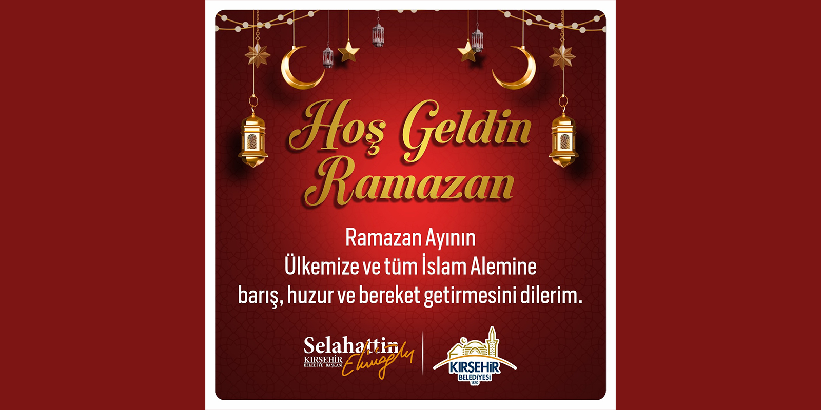 BAŞKANIMIZ EKİCİOĞLU, RAMAZAN AYI MESAJI YAYINLADI