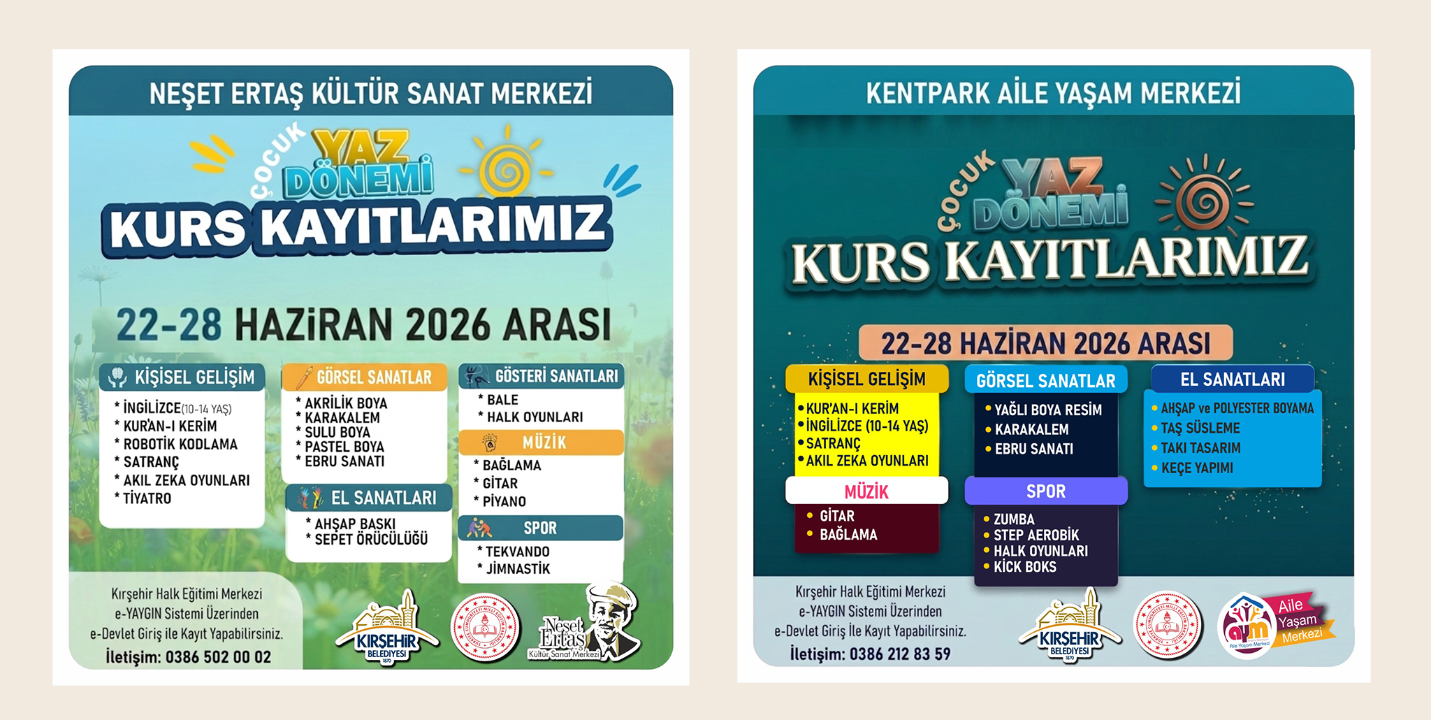 KIRŞEHİR BELEDİYESİ YAZ DÖNEMİ KURSLARI İÇİN KAYITLAR 22 HAZİRAN’DA BAŞLIYOR