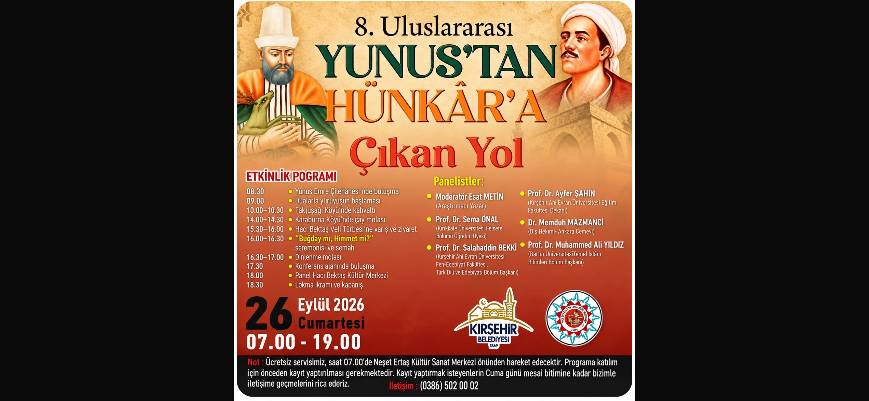 “YUNUS’TAN HÜNKÂR’A ÇIKAN YOL” PROGRAMI CUMARTESİ GÜNÜ